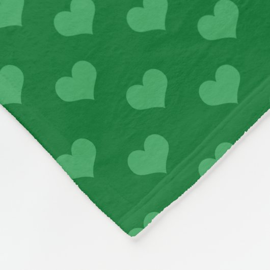 Persoonlijke benaming lacrosse sticks groene harte fleece deken (Hoek)