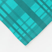 Persoonlijke benaming lacrosse turquoise plaid fleece deken (Hoek)