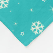 Persoonlijke benaming lacrosse turquoise snowflake fleece deken (Hoek)