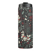 Persoonlijke benaming Modern Floral Thermal Tumble Thermosbeker (Voorkant)