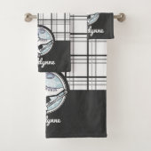 Persoonlijke benaming Moderne Tartan ijsvorming Bad Handdoek (Insitu)