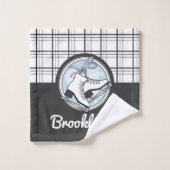 Persoonlijke benaming Moderne Tartan ijsvorming Bad Handdoek (Wasdoekje)