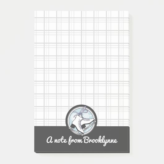 Persoonlijke benaming Moderne Tartan ijsvorming Post-it® Notes (Voorkant)