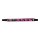 Persoonlijke benaming neon hot roze glitter squirr zwarte inkt pen (Voorkant)