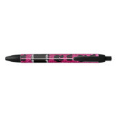 Persoonlijke benaming neon hot roze glitter squirr zwarte inkt pen (Achterkant)