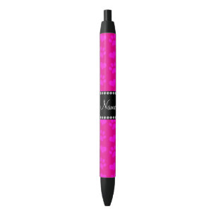Persoonlijke benaming neon hot roze harten en pote zwarte inkt pen