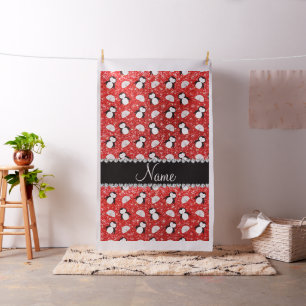 Persoonlijke benaming neon red glitter pinguins ig stof