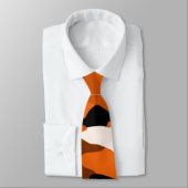 Persoonlijke benaming oranje camouflage stropdas (Gebonden)