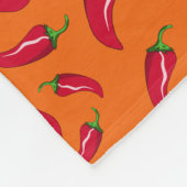 Persoonlijke benaming oranje chili pepper fleece deken (Hoek)