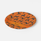 Persoonlijke benaming oranje doberman pinschers papieren bordje (Gekanteld)