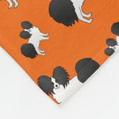 Persoonlijke benaming oranje Papillon-honden Fleece Deken (Hoek)