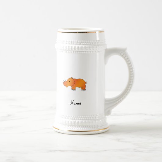 Persoonlijke benaming oranje rhino bierpul (Rechts)