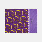 Persoonlijke benaming paarse apenbananen fleece deken (Voorkant (Horizontaal))
