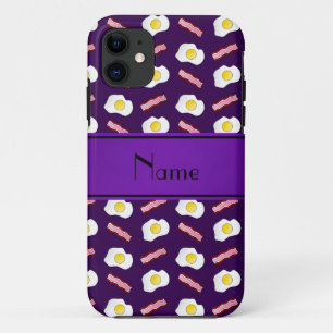 Persoonlijke benaming paarse baconeieren Case-Mate iPhone case