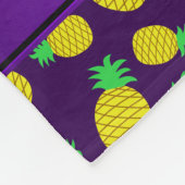 Persoonlijke benaming paarse geelanananassen fleece deken (Hoek)