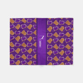 Persoonlijke benaming paarse pindakaas jelly fleece deken (Voorkant (Horizontaal))