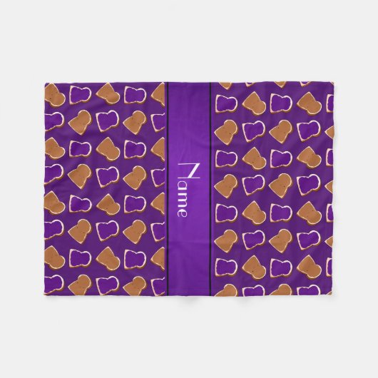Persoonlijke benaming paarse pindakaas jelly fleece deken (Voorkant (Horizontaal))