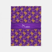 Persoonlijke benaming paarse pindakaas jelly fleece deken (Voorkant)