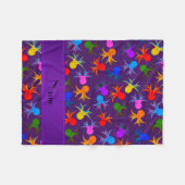 Persoonlijke benaming paarse regenboogoctopus fleece deken (Voorkant (Horizontaal))
