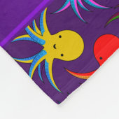 Persoonlijke benaming paarse regenboogoctopus fleece deken (Hoek)