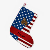 Persoonlijke benaming Patriotic gorilla Kleine Kerstsok (Voorkant (Hangend))