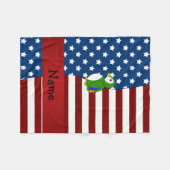 Persoonlijke benaming Patriotic parrot Fleece Deken (Voorkant (Horizontaal))