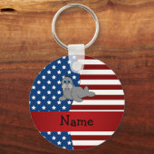 Persoonlijke benaming Patriotic walrus Sleutelhanger (Voorkant)