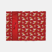 Persoonlijke benaming Red St Bernard dogs Fleece Deken (Voorkant (Horizontaal))