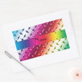 Persoonlijke benaming regenboogdiamant bord staal rechthoekige sticker (Envelop)