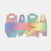 Persoonlijke benaming regenboogdominos bedankdoosjes (Uitgevouwen)