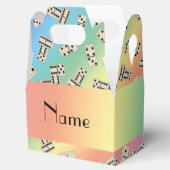 Persoonlijke benaming regenboogdominos bedankdoosjes (Geopend)