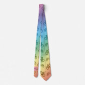 Persoonlijke benaming regenboogfietsen stropdas (Achterkant)