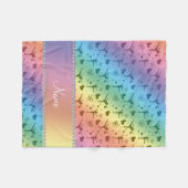 Persoonlijke benaming regenboogfiguur schaatsen fleece deken (Voorkant (Horizontaal))