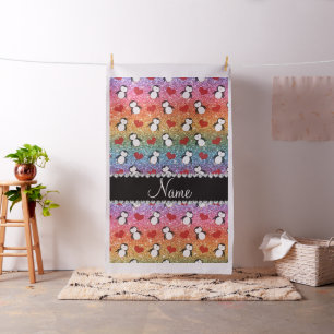 Persoonlijke benaming regenbooglitter pinguïns har stof