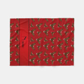 Persoonlijke benaming rode adelaars fleece deken (Voorkant (Horizontaal))