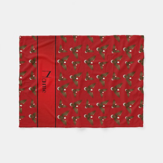 Persoonlijke benaming rode adelaars fleece deken (Voorkant (Horizontaal))