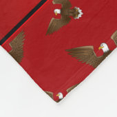 Persoonlijke benaming rode adelaars fleece deken (Hoek)