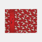 Persoonlijke benaming rode britanspanielhonden fleece deken (Voorkant (Horizontaal))