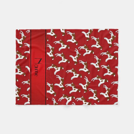 Persoonlijke benaming rode britanspanielhonden fleece deken (Voorkant (Horizontaal))