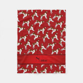 Persoonlijke benaming rode britanspanielhonden fleece deken (Voorkant)