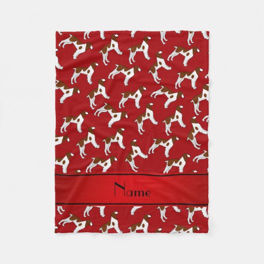 Persoonlijke benaming rode britanspanielhonden fleece deken (Voorkant)