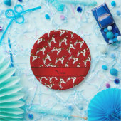 Persoonlijke benaming rode britanspanielhonden papieren bordje (Feest)