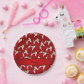 Persoonlijke benaming rode britanspanielhonden papieren bordje (Feest)