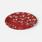 Persoonlijke benaming rode britanspanielhonden papieren bordje (Gekanteld)