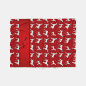 Persoonlijke benaming rode dalmatische honden fleece deken (Voorkant (Horizontaal))