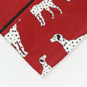 Persoonlijke benaming rode dalmatische honden fleece deken (Hoek)