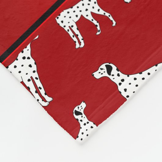Persoonlijke benaming rode dalmatische honden fleece deken (Hoek)