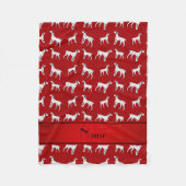Persoonlijke benaming rode dalmatische honden fleece deken (Voorkant)