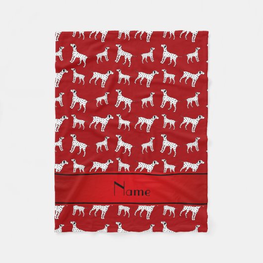 Persoonlijke benaming rode dalmatische honden fleece deken (Voorkant)