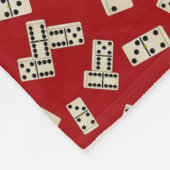Persoonlijke benaming rode dominos fleece deken (Hoek)